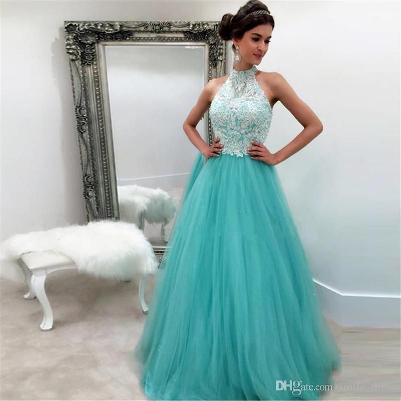 Ice Blue Prom Dresses Vintage Style