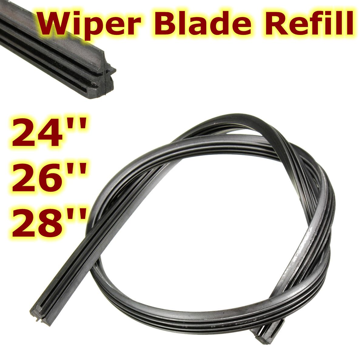 2021 Universal 28 26'' 24'' 700mm 650mm 600mm Car Rubber Frameless