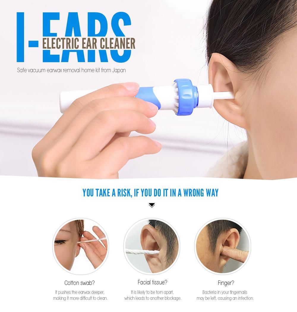I Ears Portable Ear Cleaner Earwax Removal Electric Vibration Vacuum