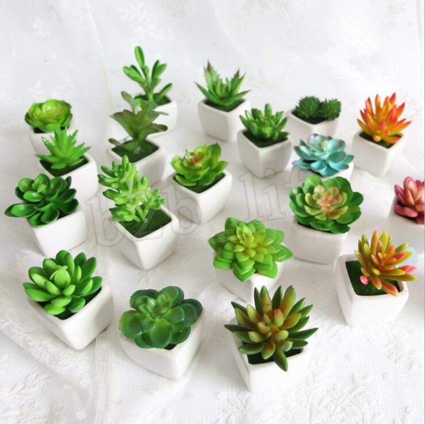Artificielle En Pot Plante Portable Mini Simulation Succulentes Tropical Cactus Réaliste Faux Fleur Vase Bonsaï Bureau Décor à La Maison