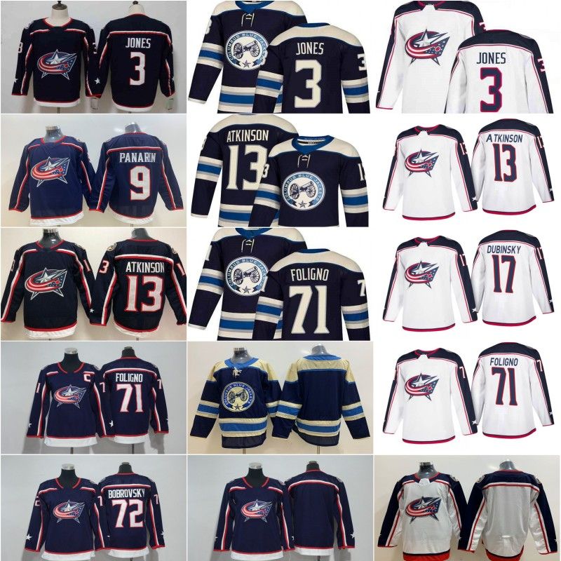 2020 Columbus Blue Jackets Jersey h Jones 9 Artemi Panarin 71 Nick