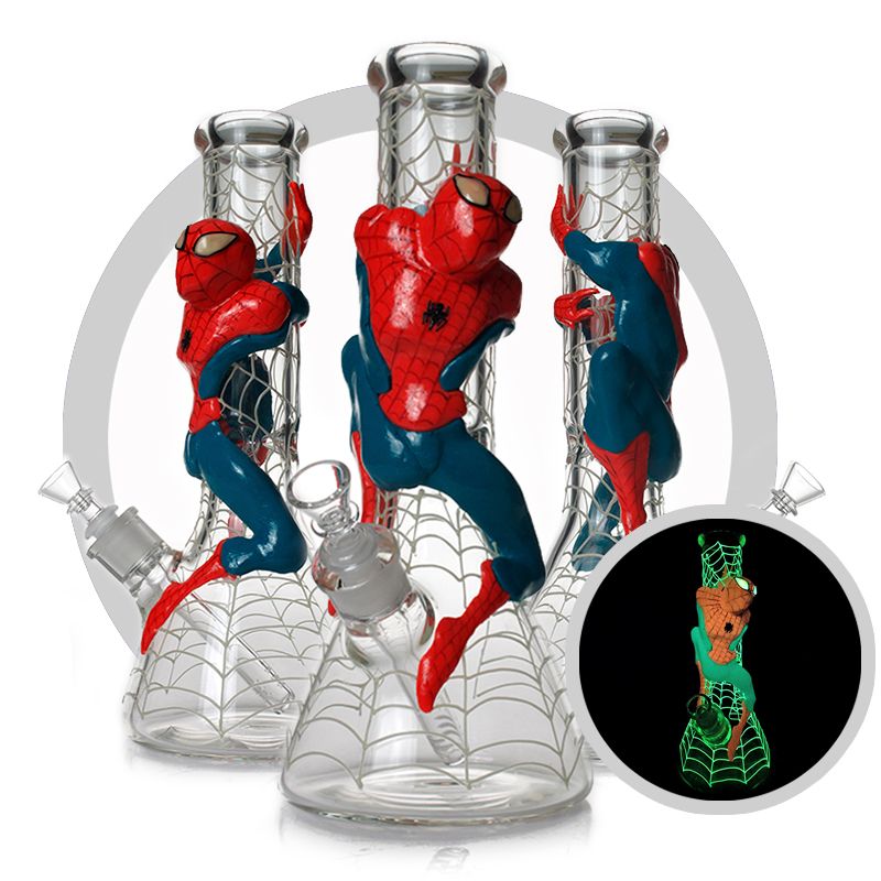 2020 7MM Thick Glass Bong With 3 D Hand Painting Art Smoking Hookah