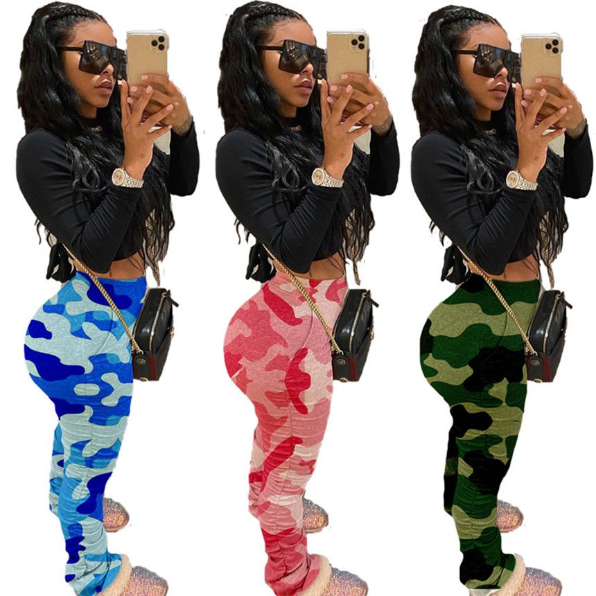 camo print trousers womens