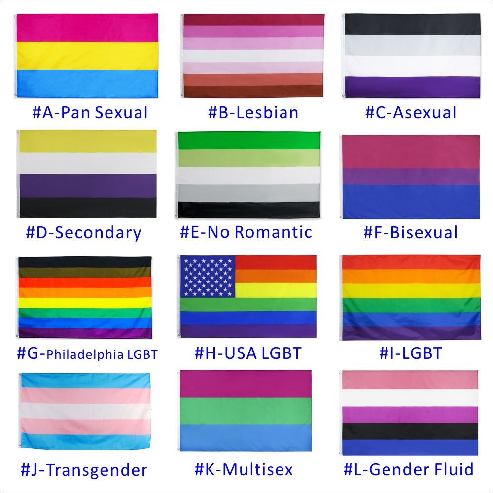 2020 Different Lgbt Rainbow Flags 3x5ft 90x150cm Lesbian Gay Parade Banners Lgbt Pride Flag