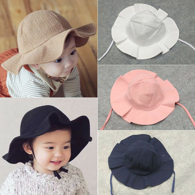 Newborn Baby Girls Boys Hats Bonnet Bucket Hat Visor Infant Beach Summer Cap Hot