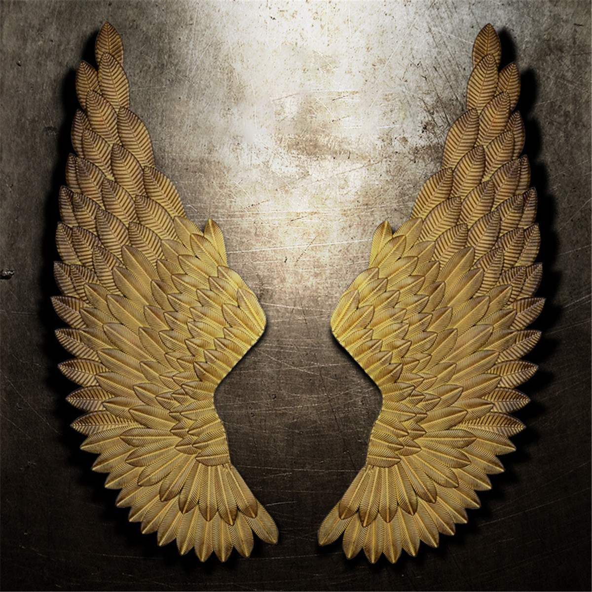 Industry Wall Decoration Angel Wings Retro Metal Bar Coffee Home Bedroom Living Room Decor