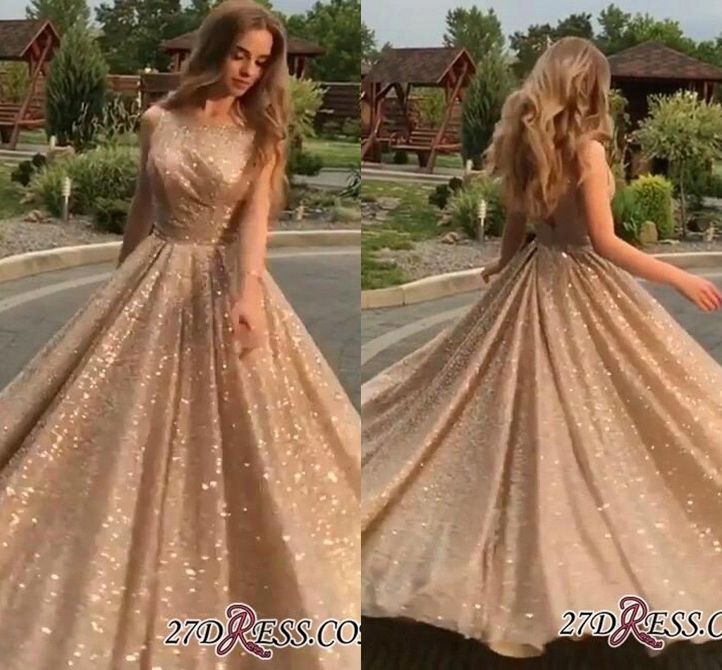 Gold Sparkly Prom Dress