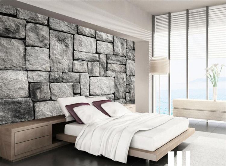 Benutzerdefinierte Tapete Wohnzimmer Schlafzimmer Hintergrund 3d Tapete Gray European Style Stein Backsteinmauer Hintergrundtapete Benutzerdefinierte Tapete Wohnzimmer Schlafzimmer Hintergrund 3d Tapete Gray European Style Stein Backsteinmauer Hintergrundtapete