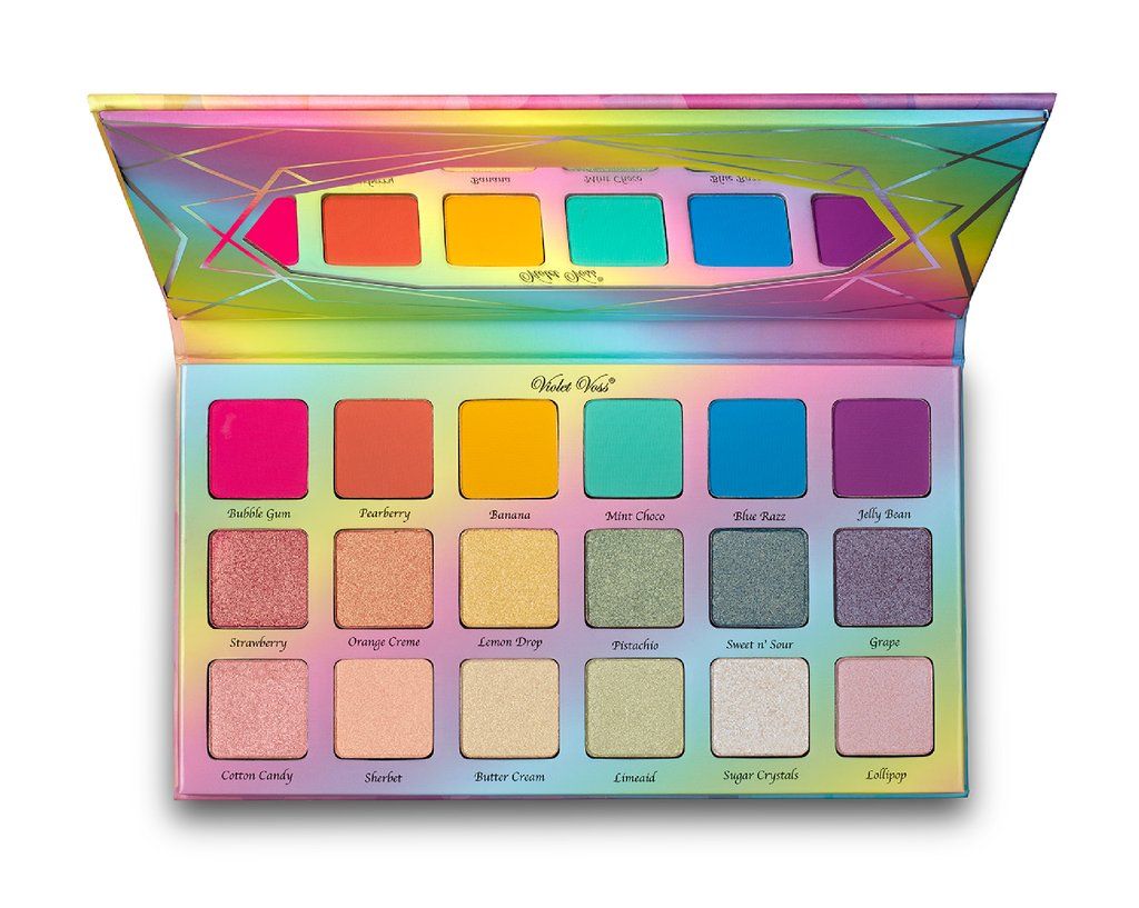 Huda Eye Makeup Ultra Matte 18 Color Beauty Sugar Crystals Long Lasting Eyeshadow Palette Violet Voss Cosmetics - 