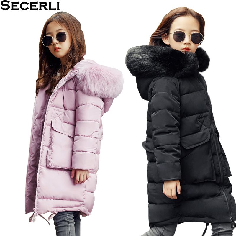 girls long padded coat