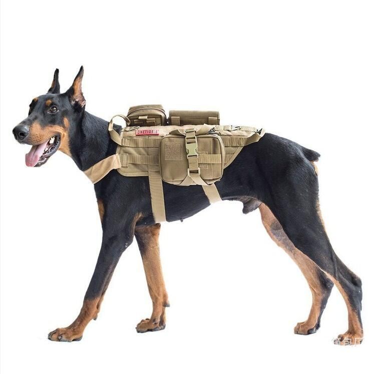 2021 Police Dog Large Dogs Tactical Clothing Tactical Vests With Bags
