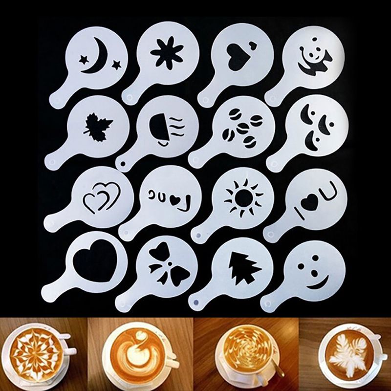 2020 Coffee Stencils Latte Art Nespresso Cafe Foam Spray Template