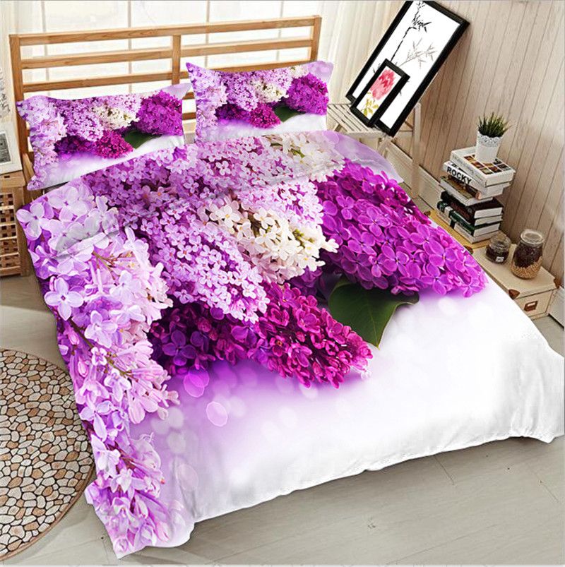 3d Lilacs Print Full Queen King Double Size Bedding Set Of Duvet 3d Lilacs Print Full Queen King Double Size Bedding Set Of Duvet Cover Bed Sheet Pillow Cases Comforter Comforters And Covers From