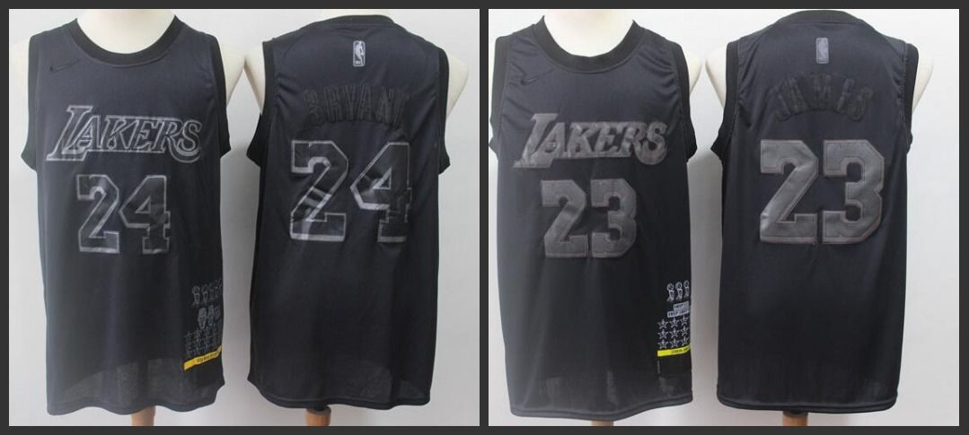 men's los angeles lakers lebron james nike black mvp swingman jersey