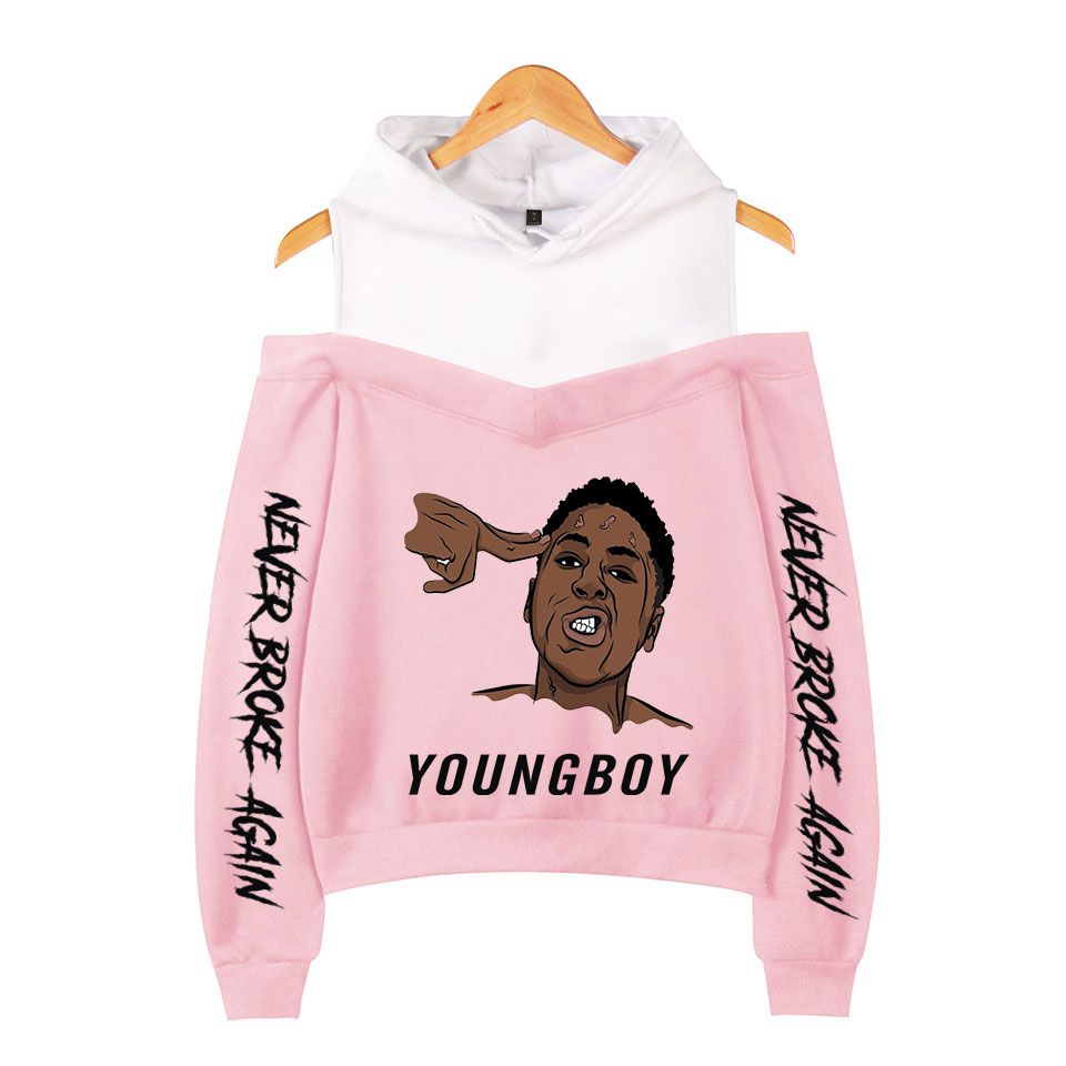 2020 YoungBoy Never Broke Again Hoodies For Girls Off The Shoulder ...