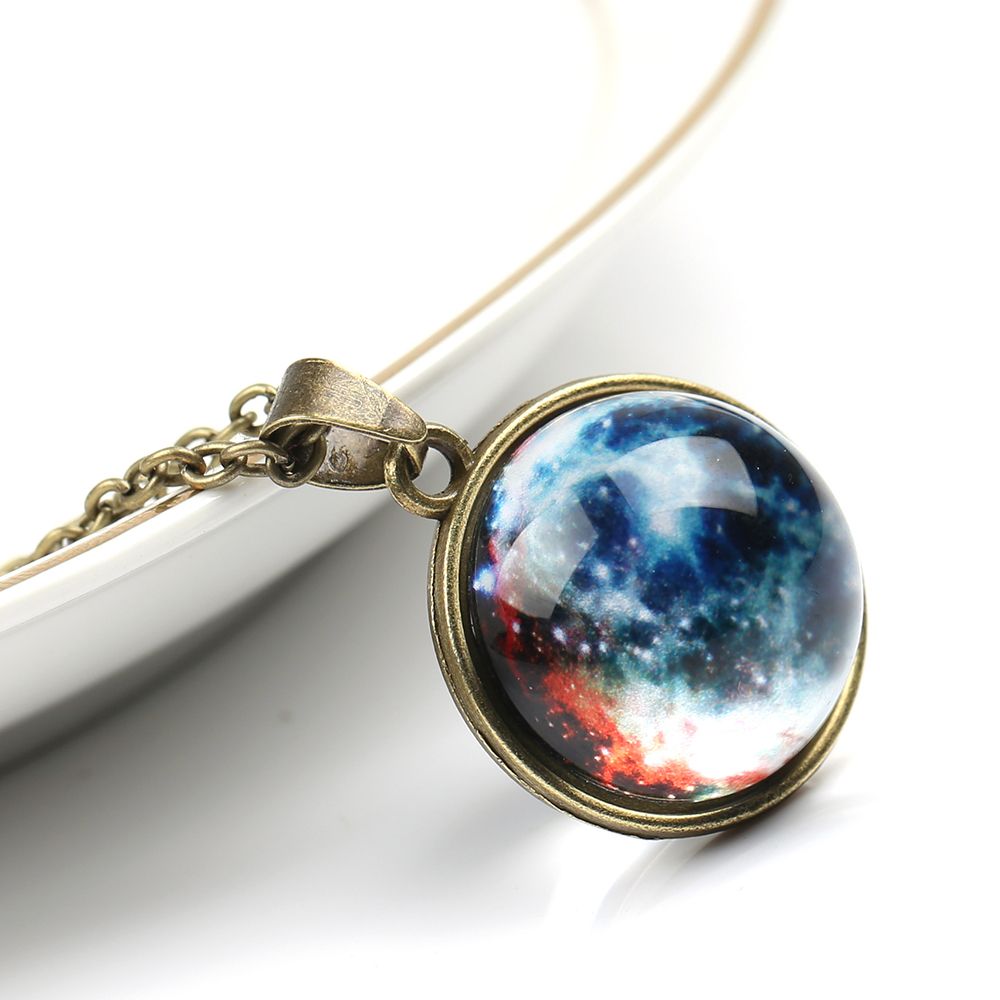 High End Gifts Solar System Double Sided Glass Starry Ornaments Fashion Exquisite The Realm Of Stars Sparkling Car Decoration