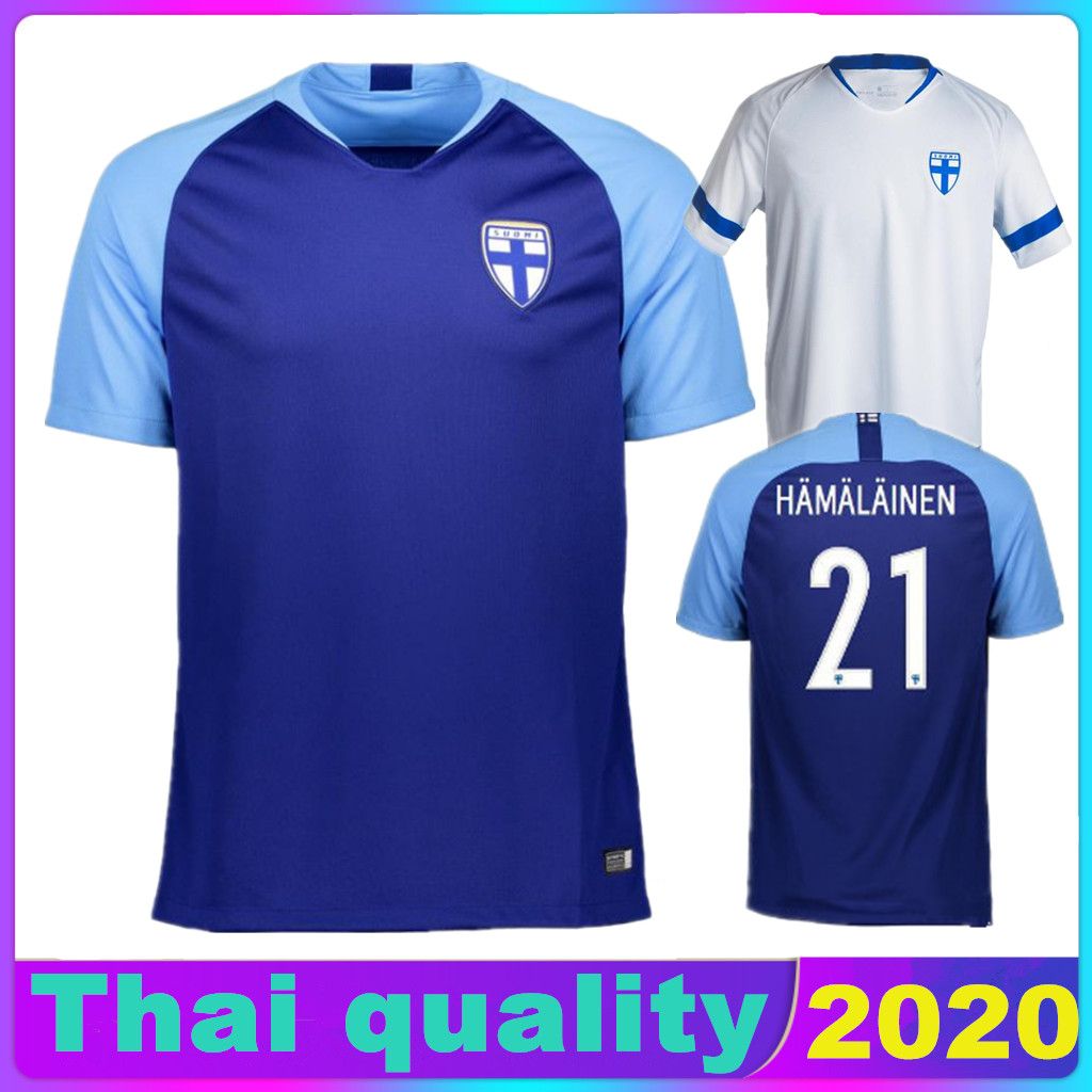 2021 New 2020 Finland Men Home White Soccer Jersey PUKKI KEMPPI ENGMAN ...