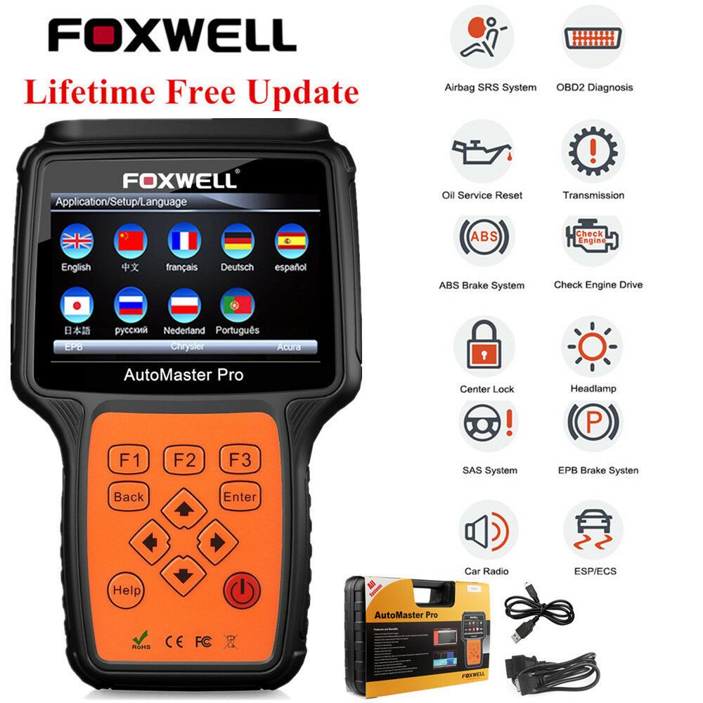 Super OBD2 Scanner ABS EPB Oil SRS Airbag EPB TPMS AT Oil Light Reset