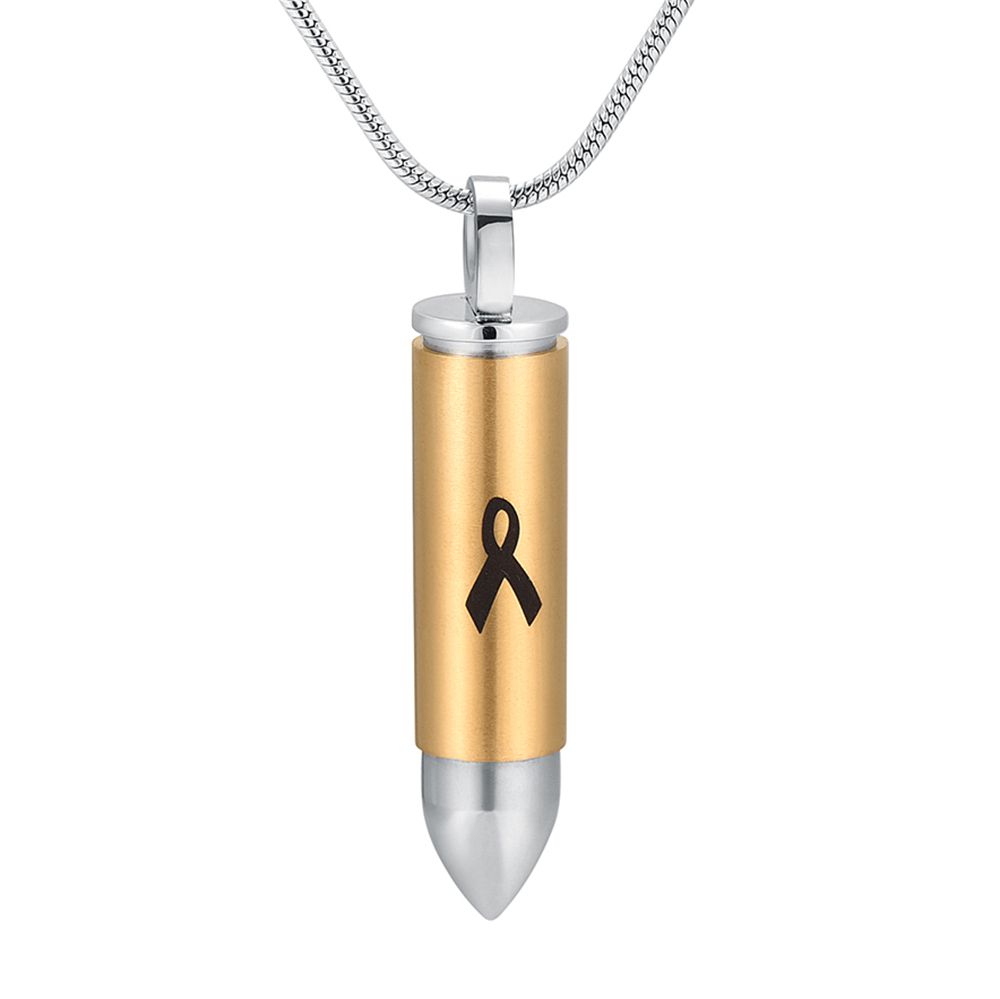 Wholesale IJD989 Stainless Steel Gold Bullet With Ribbon Cremation