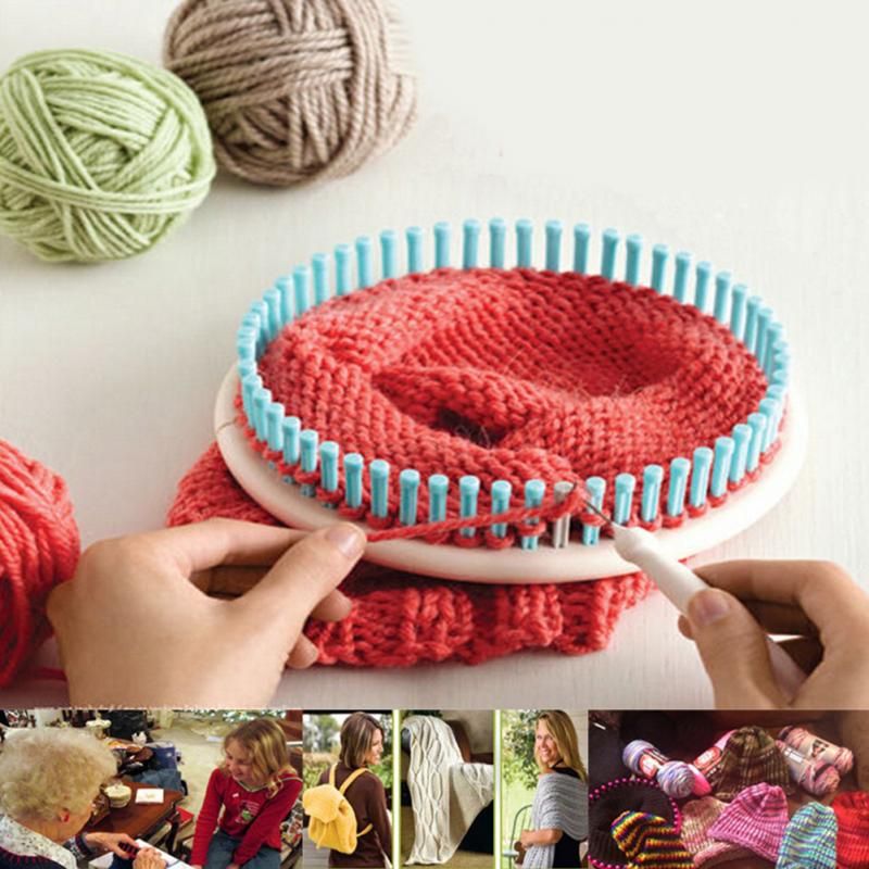 2021 PP Durable Round Knitting Looms With Hook Needle Craft Kit Tool