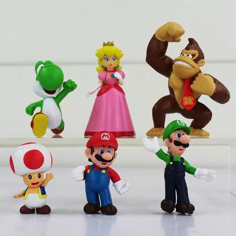 2019 anime super mario bros luigi donkey kong action figures toad