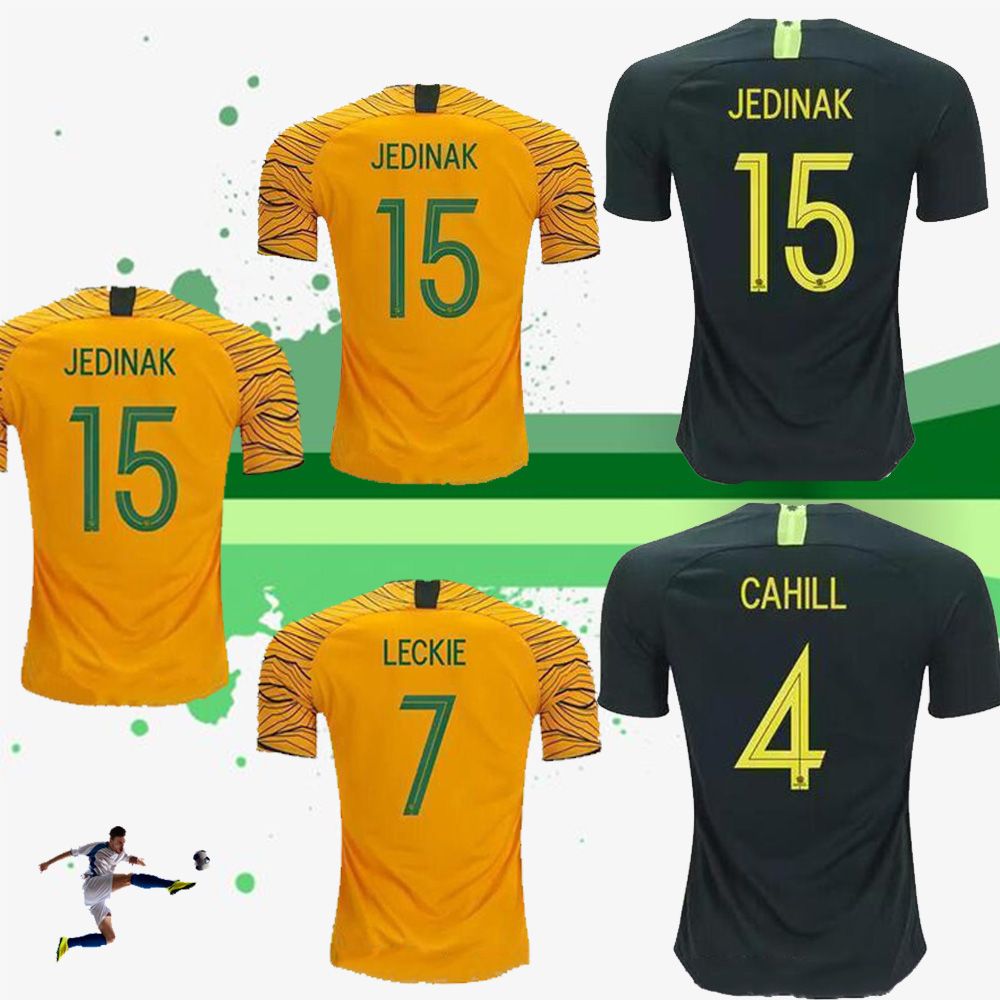 2020 Australia Soccer Jersey Home Yellow Away Green 2018 2019 JEDINAK LECKIE MILLIGAN CAHILL