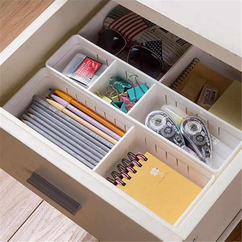 2019 Adjustable Drawer Organizer Plastic Storage Box Makeup Cosmetic 2019 Adjustable Drawer Organizer Plastic Storage Box Makeup Cosmetic Organizers Container Home Office Jewelry Organizador From Miniatur