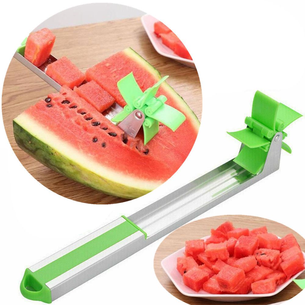 2024 Watermelon Cutter, 3-in-1 Watermelon Fork Slicer Cutter Stainless Steel Watermelon Windmill Cutter 3 In 1 Summer Watermelon Cutting Tool