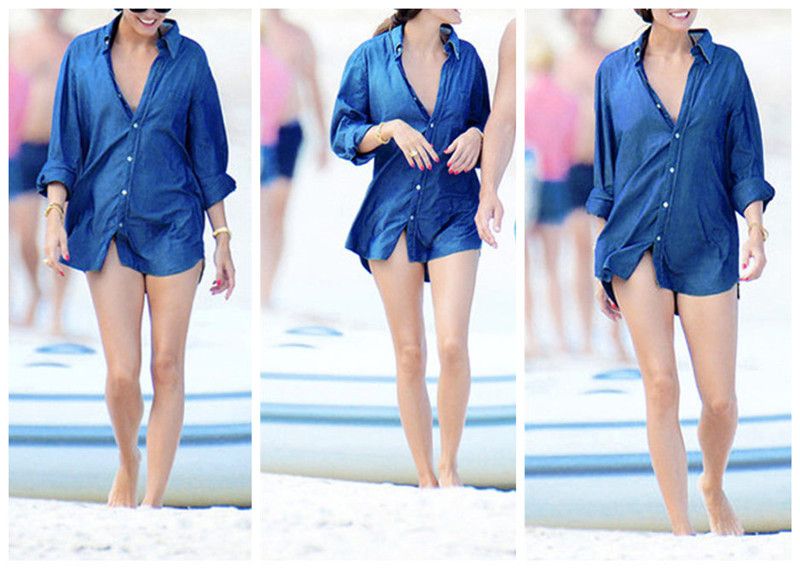 denim swimsuit cover up