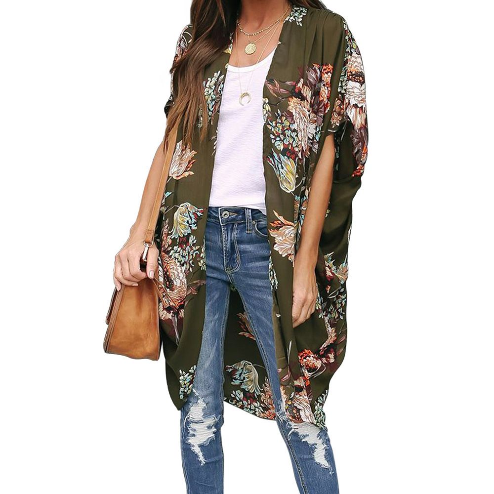 Discount INS Thin Mid Length Beach Jacket Womens Seaside Holiday