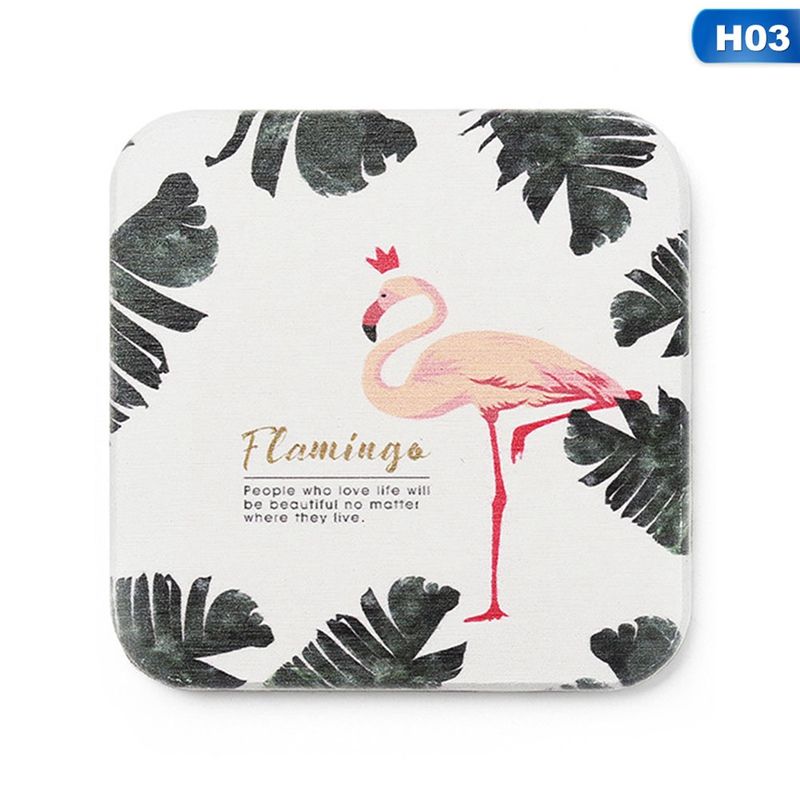 Fashion Flamingo Flower Leaf Insulation Bowl Placemat Dining Table Mat Pad