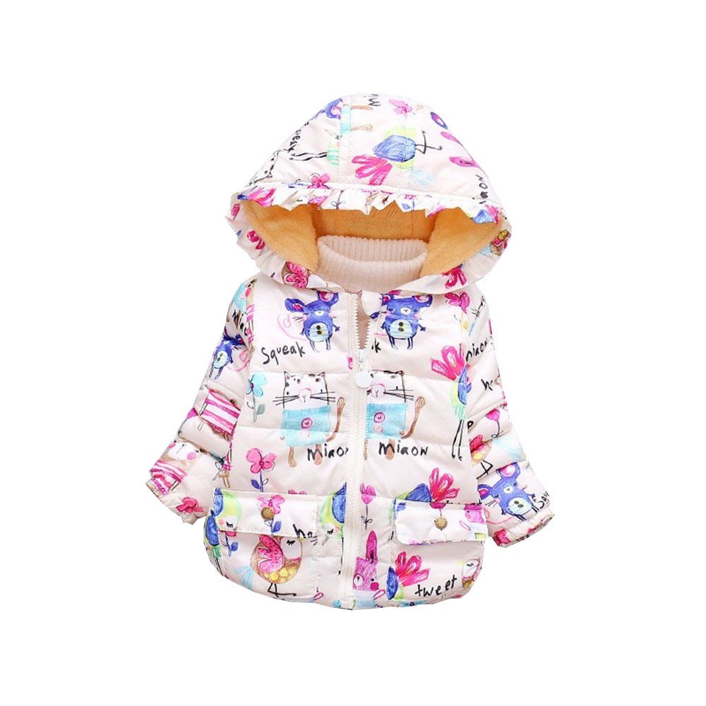 12, Rosa Somesun Lindo Infantil Del Beb/é Del Invierno Del Oto/ñO Capa Con Capucha Chaqueta De La Capa Ropa Gruesos Calientes
