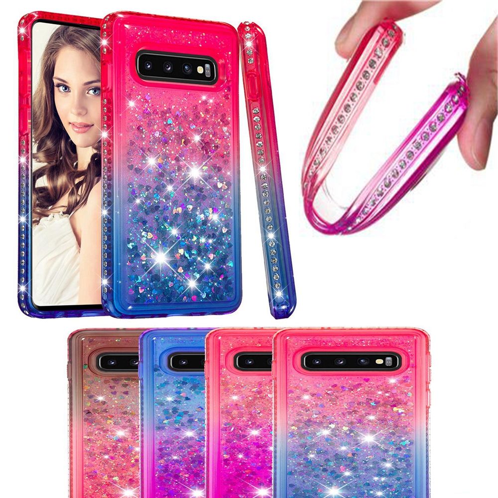 For Samsung Galaxy S10 Phone Case TPU Luxury Glitter Liquid Quicksand