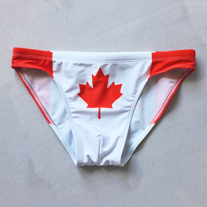 2020 BR CA AU UK US Flag Mens Swim Briefs Sexy Hot Gay Mens Swimwear