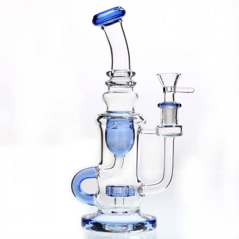 2019 Special Design Bongs Water Pipe Bent Neck Two Layer Percolatos