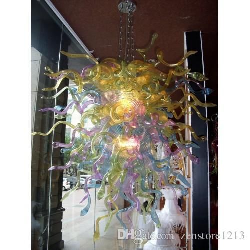 China Factory Outlet Mouth Blown Murano Glass Chandelier LED Light ...