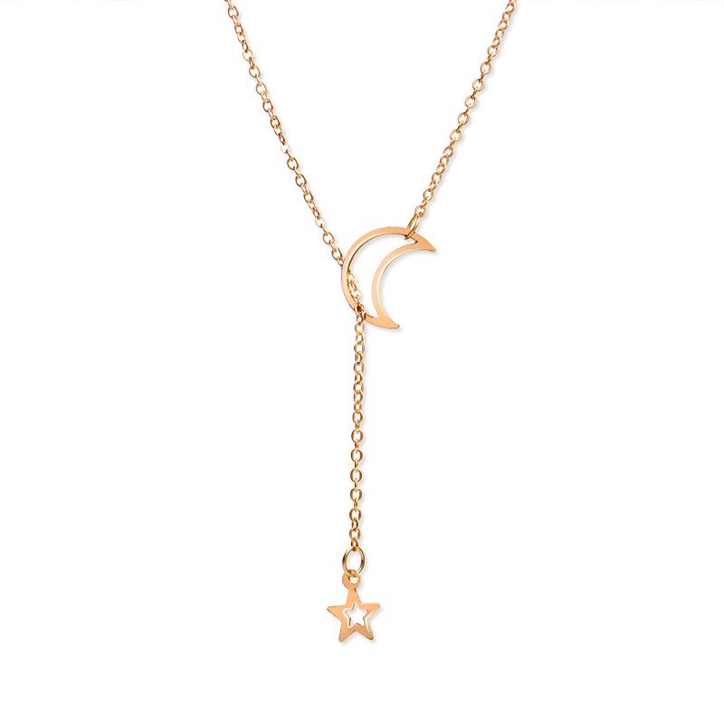 2019 Simple Hollow Moon Star Pendant Choker Necklace Gold Silver 2019 Simple Hollow Moon Star Pendant Choker Necklace Gold Silver Chain Chocker For Women Party Jewelry Archery From Qiufenshi 32 96 Dhgate Com