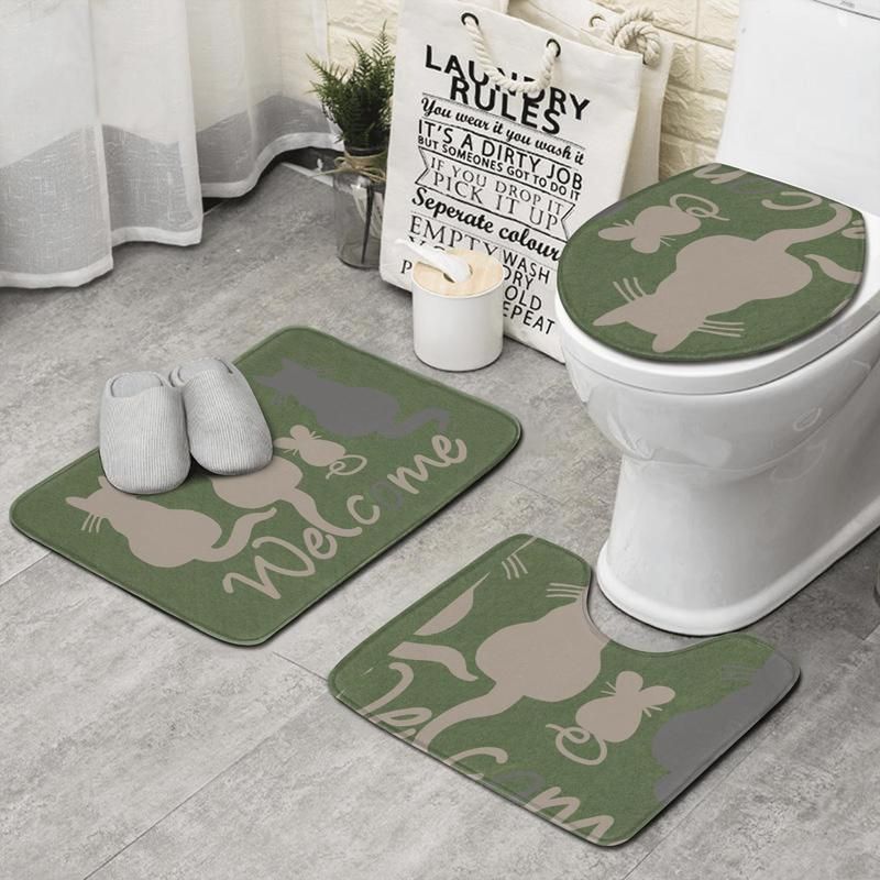Grosshandel Willkommen 3er Set Toilettenteppich Teppich