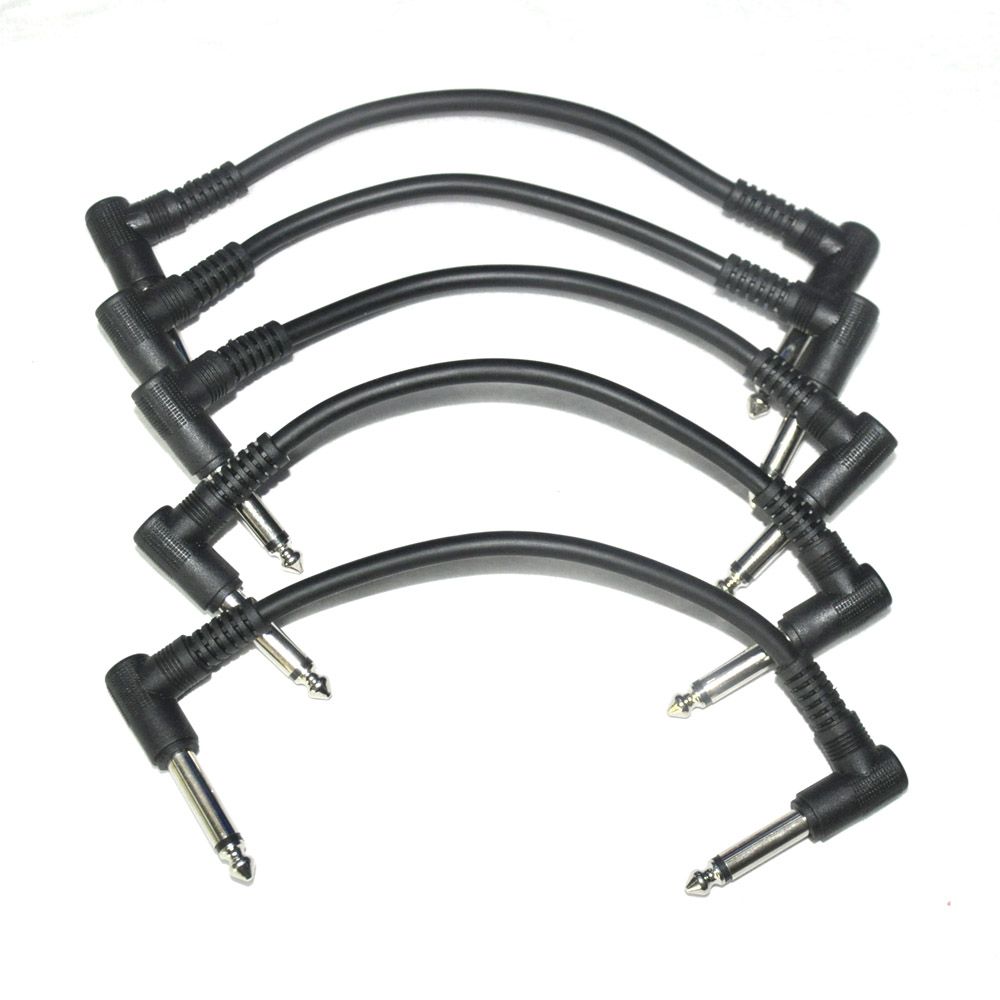 2021 20cm Guitar Effect Pedal Patch Cable 1/4 Right Angle Plug From