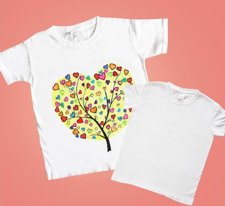 Children'S Hand Painted T Shirts White Kindergarten Parent Child Manual