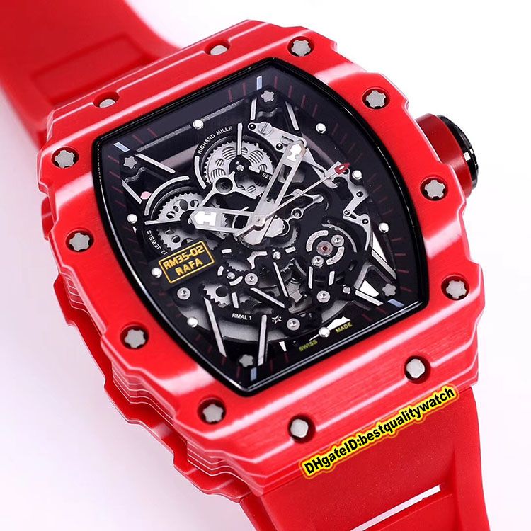 New Red Devils Version RM 35 02 RAFAEL NADAL Skeleton Dial NTPT Whole