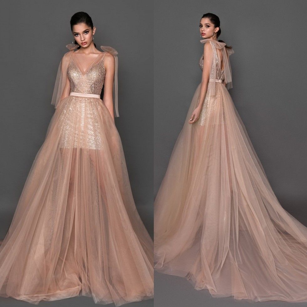 a line sequin gown