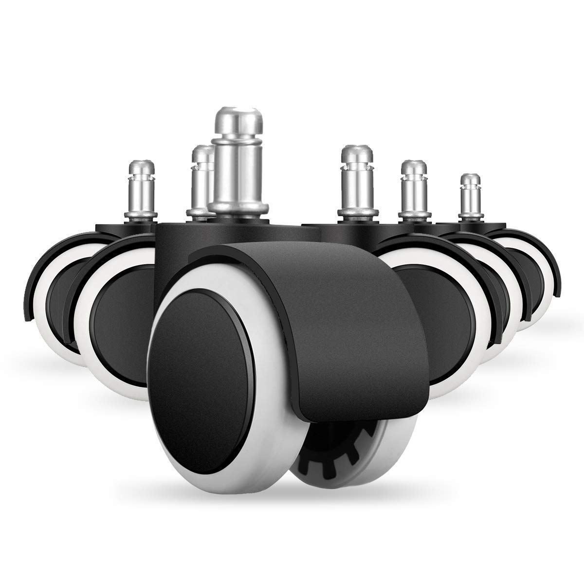 Office Chair Caster 6 Pcs X Replacement Wheels Swivel Casters Mute Hard Floor Castors Set Of Roles