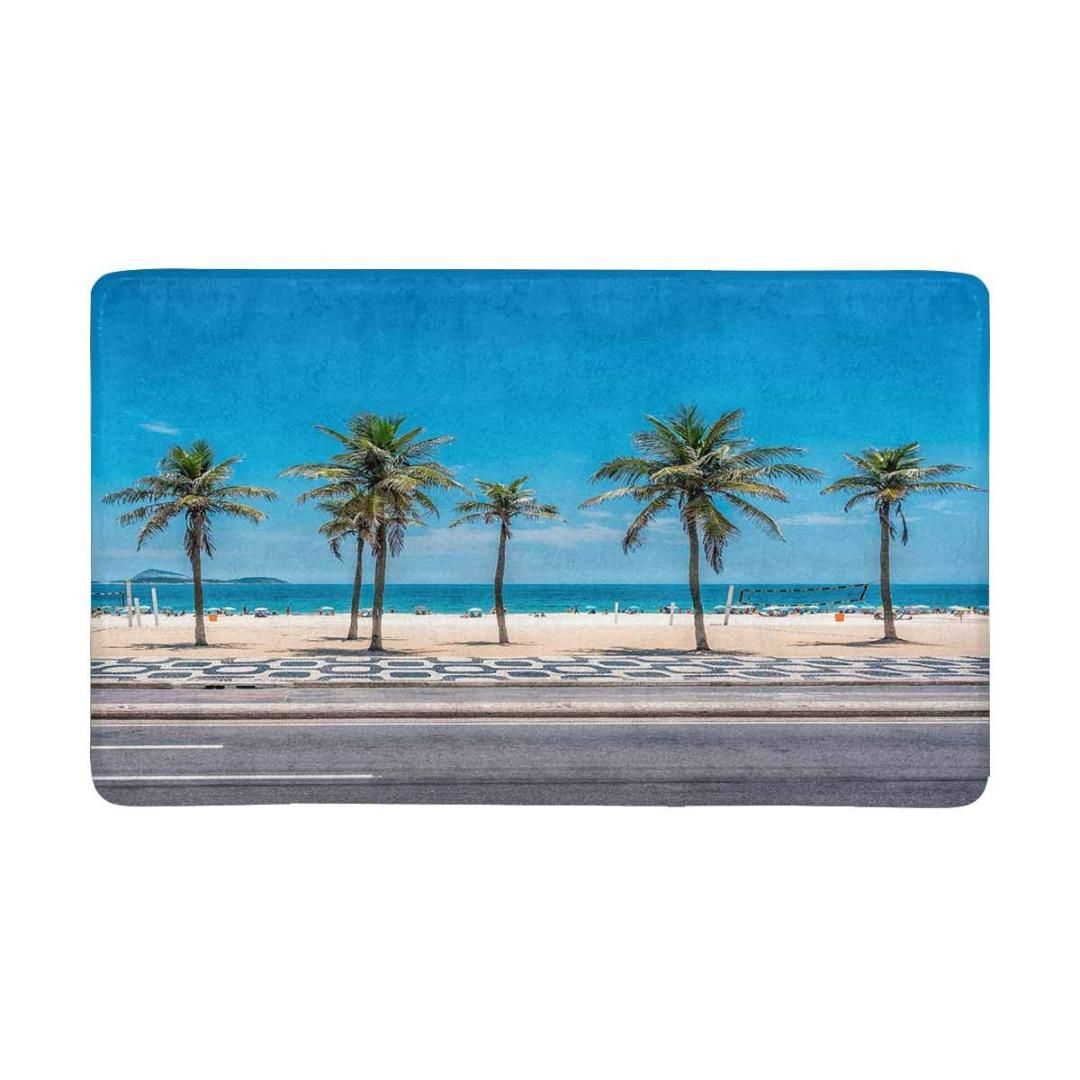 Palms Tree On Beach With Blue Sky Indoor Doormat Non Slip Front Palms Tree On Beach With Blue Sky Indoor Doormat Non Slip Front Entrance Door Mat Rug Outdoor Patio Cushion Covers Spotlight Cushions From Hibooth