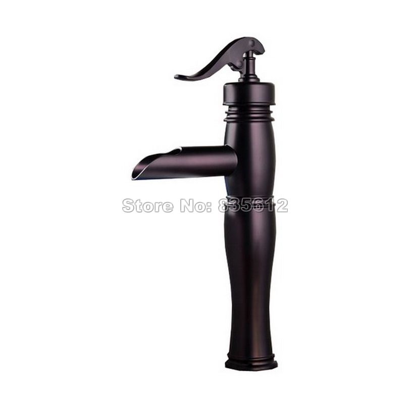 2019 New Oil Rubbed Bronze Waterfall Style Bathroom Basin Faucet