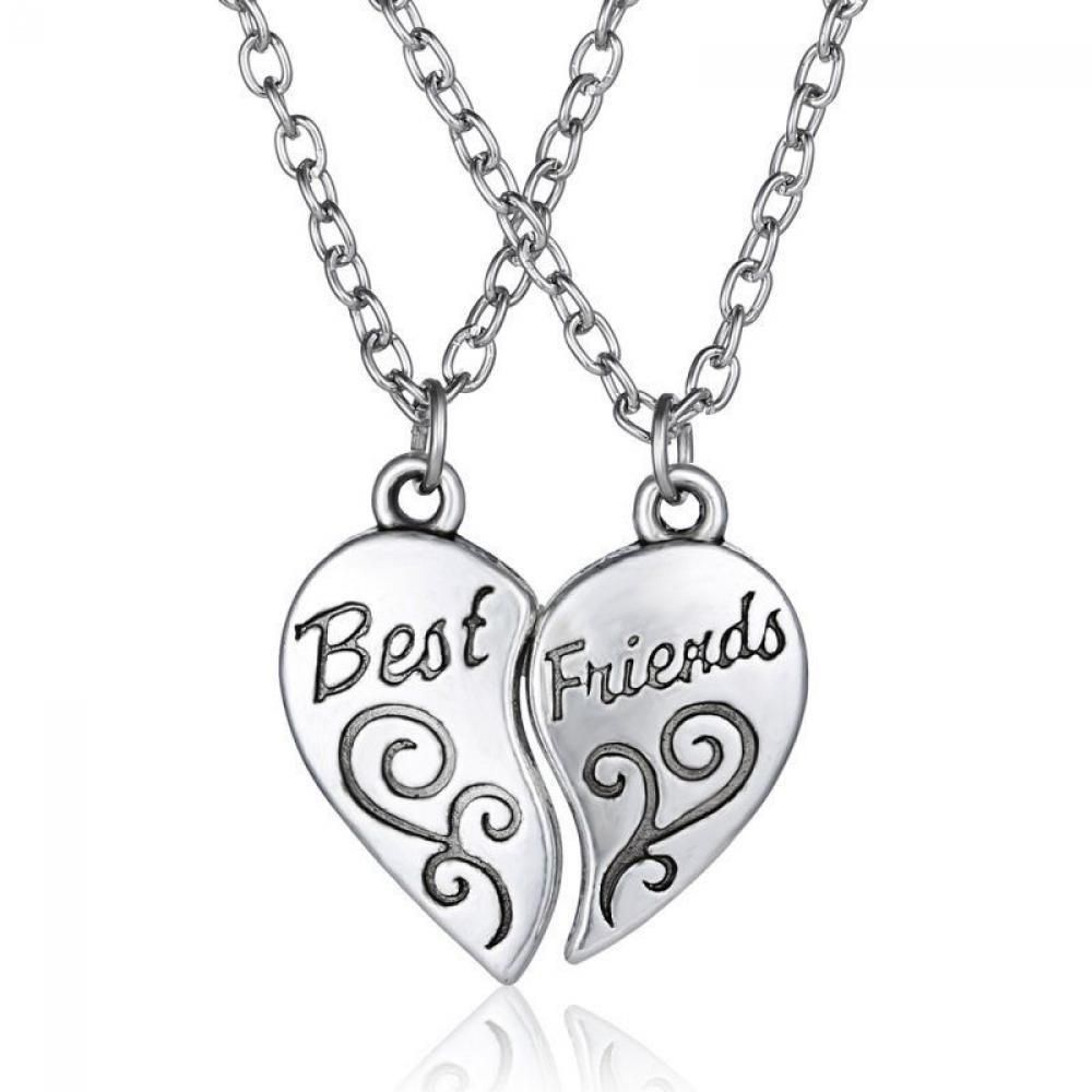 Wholesale Heart Pendant Necklace Best Friend Letter Necklace For Women ...