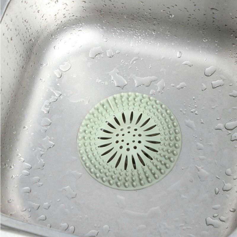 Kitchen Bathroom Silicone Sink Strainer 3 Colors Anti Clogging Floor Drain Hair Stopper Bath Catcher Sewer Filter 2 Pieces Epacket