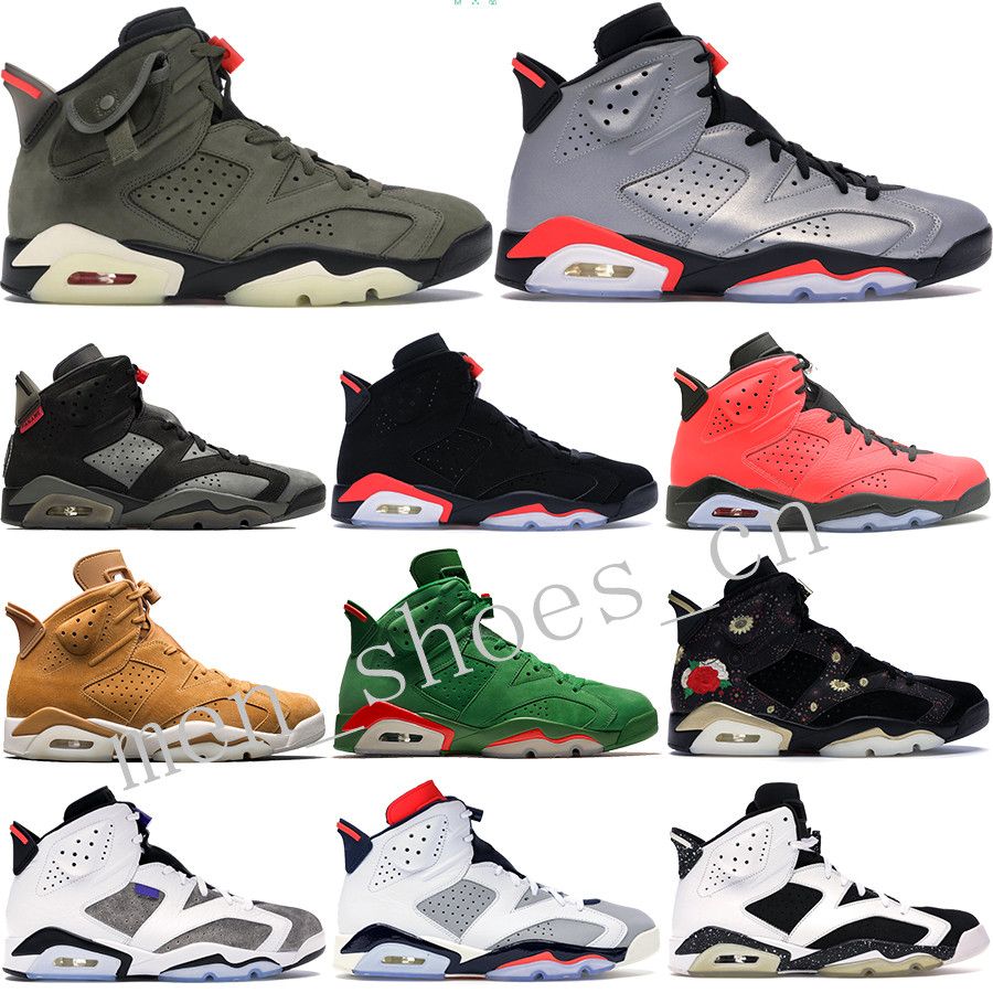 2020 Men Travis Scotts Black Infrared 6 6s Basketball ...