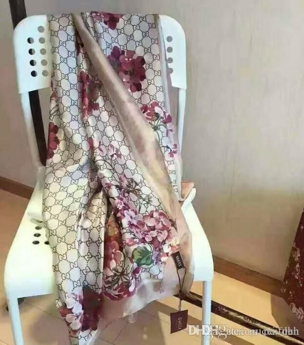 Serviette De Plage Ax06 Foulard En Soie Léger Et Léger En Soie Châle En Soie De Printemps Classique Foulard En Soie Pour Femmesaaaguccilv