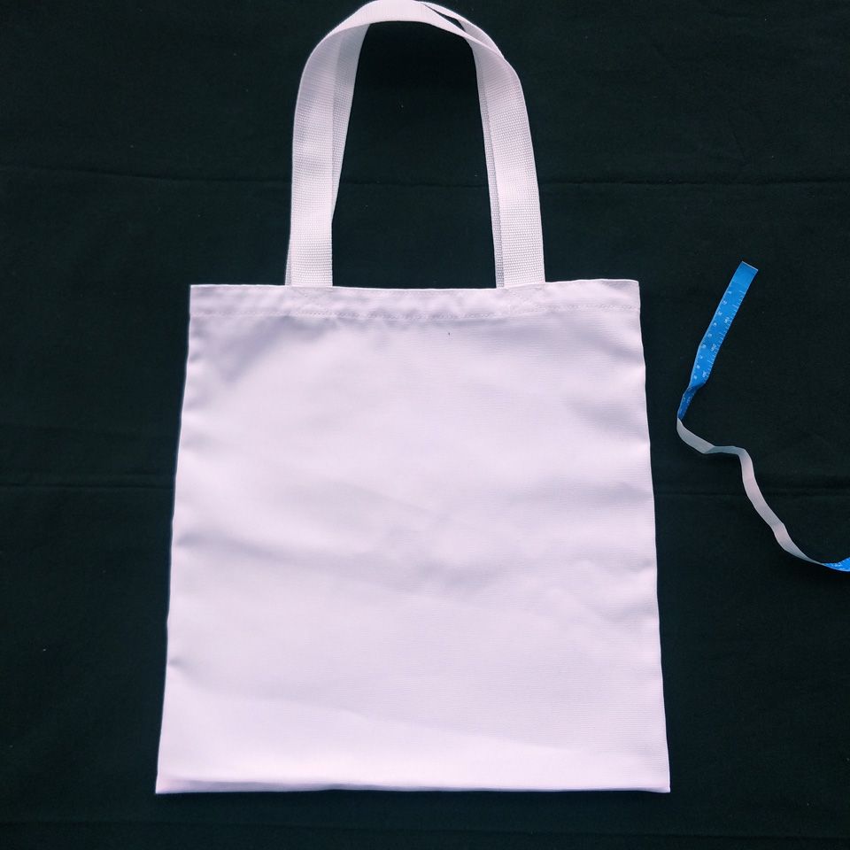 Plain White 100poly Canvas Tote Bag For Sublimation Print Blank White
